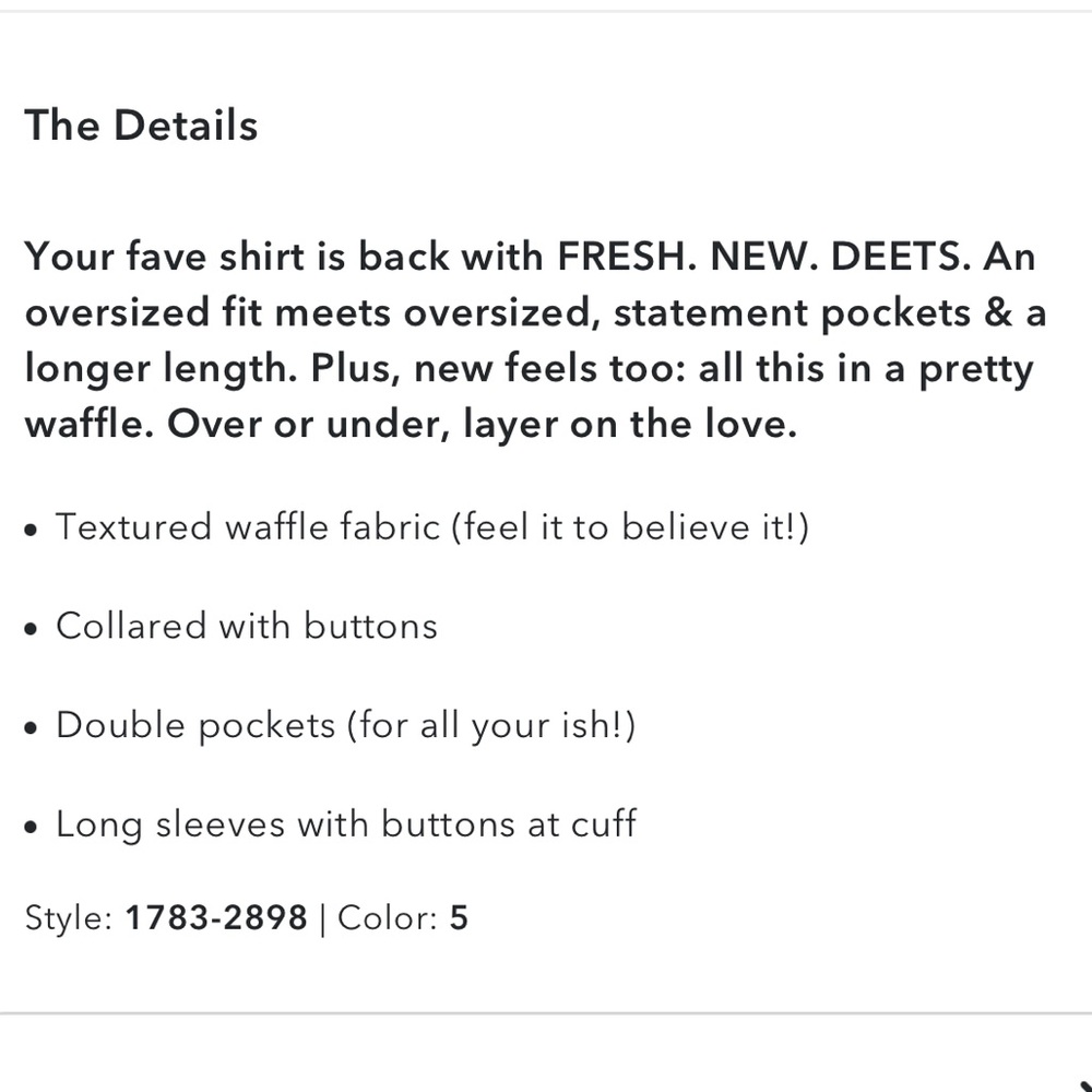 Aerie Gray Button Down Shirt - Picture 9 of 9